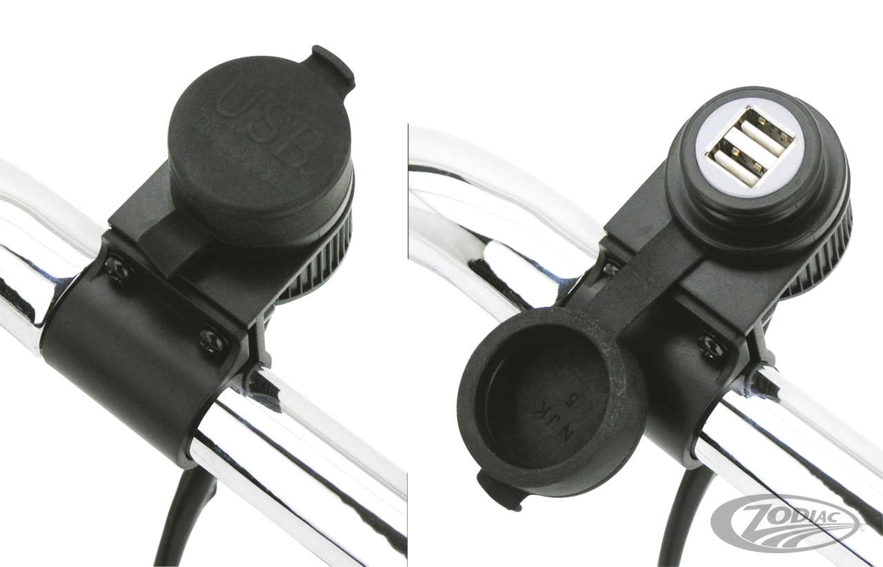 GZP H/bar mounted USB powerdevice 5V 2A For Harley-Davidson