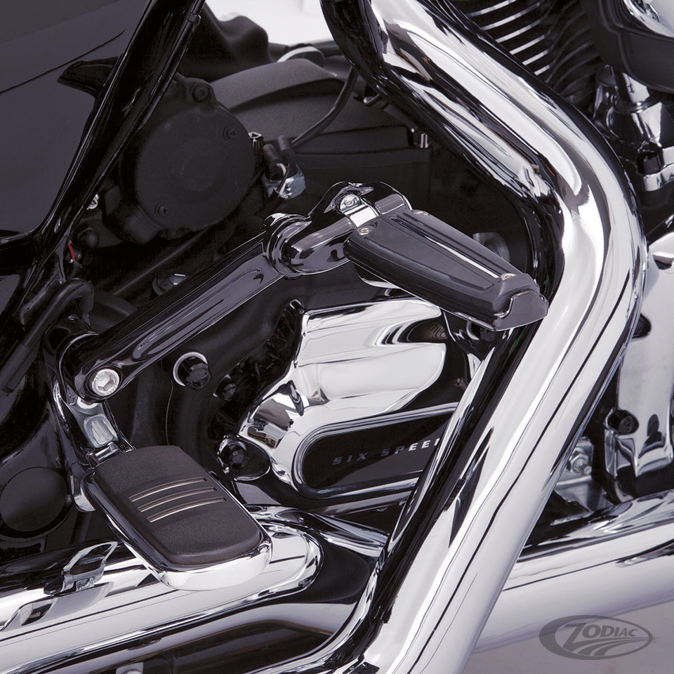 Adj Passenger Comfort Peg Mounts Black For Harley-Davidson