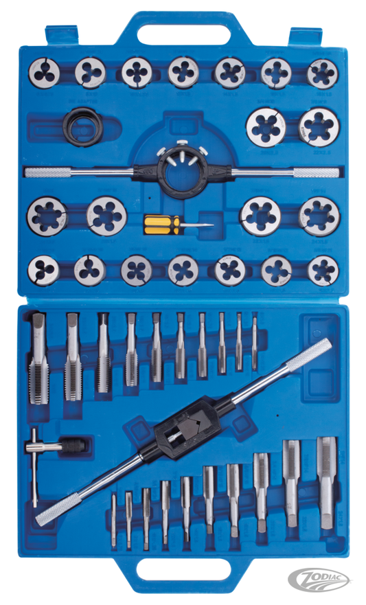 Tap and Die set 45 piece SAE Tungsten For Harley-Davidson