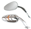 GZP Detonator Mirror set w/LED running-l For Harley-Davidson