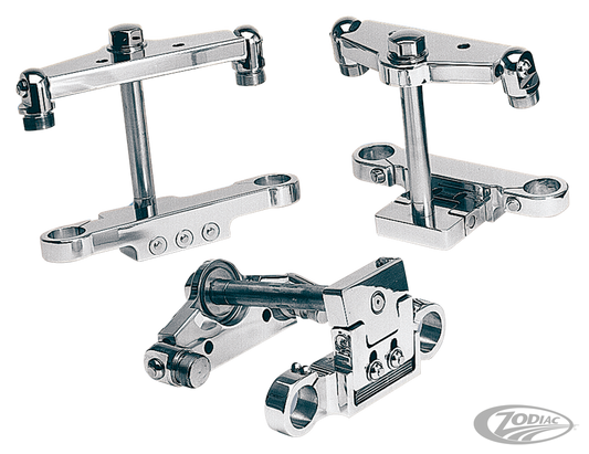 Adj.Triple tree polis Midglide rigid For Harley-Davidson