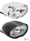 GZP Chrome Sunray headlight DOT 12V 55/6 For Harley-Davidson