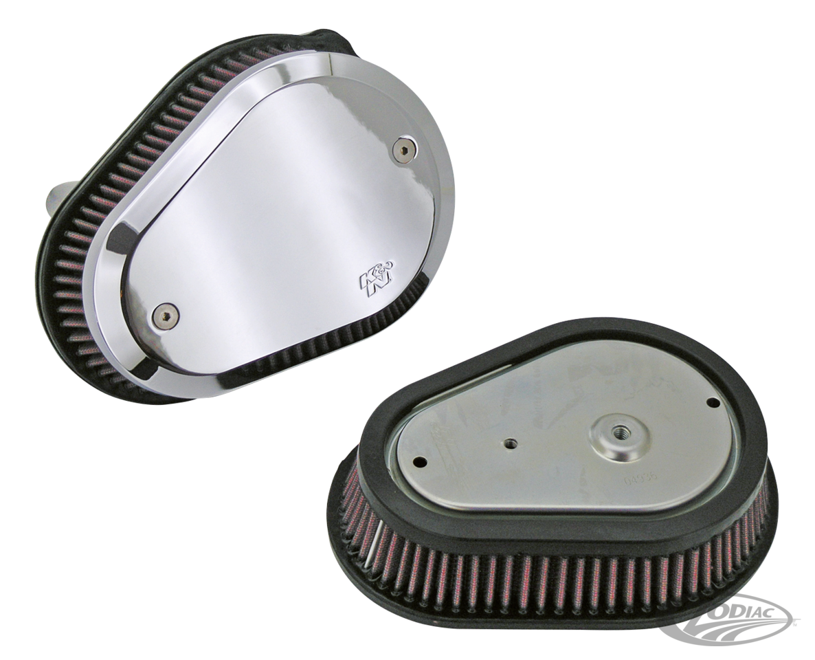 K&N RK series air cleaner kit, polished For Harley-Davidson