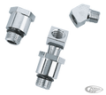 Chrome plated oil gauge fitting H-D 70up For Harley-Davidson
