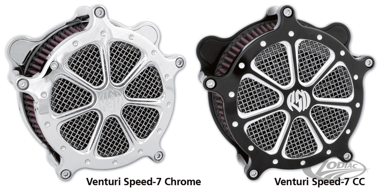 SPEED 7 AIR CLEANER CHROME XL91-UP For Harley-Davidson