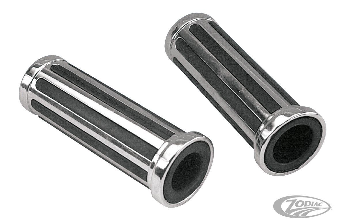 GZP Streamliner grip set chrome/rubber 1 For Harley-Davidson