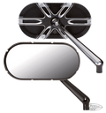 Deep cut Caged series blck mirror right For Harley-Davidson