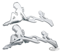 GZP Mistress mirror set w/mermaid/flame For Harley-Davidson