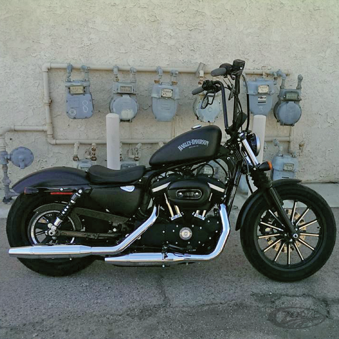 Burly narrow 14" apehanger black For Harley-Davidson
