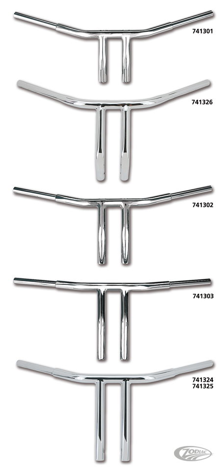 Phat 7.7" T-Bar 1 1/4" diameter For Harley-Davidson