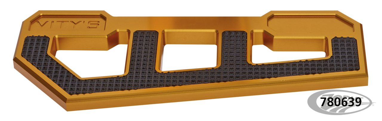 RACING FLOORBOARDS GOLD W/ DIAMOND BLACK For Harley-Davidson