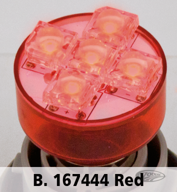 GZP SINGLE COMPACT LED BULB RED BA15S For Harley-Davidson