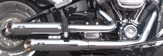 MCJ BLK Royal 2-2 mufflers Softail18-20 For Harley-Davidson