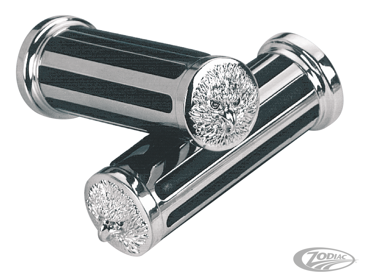 GZP Eagle Handle grip set ribbed For Harley-Davidson