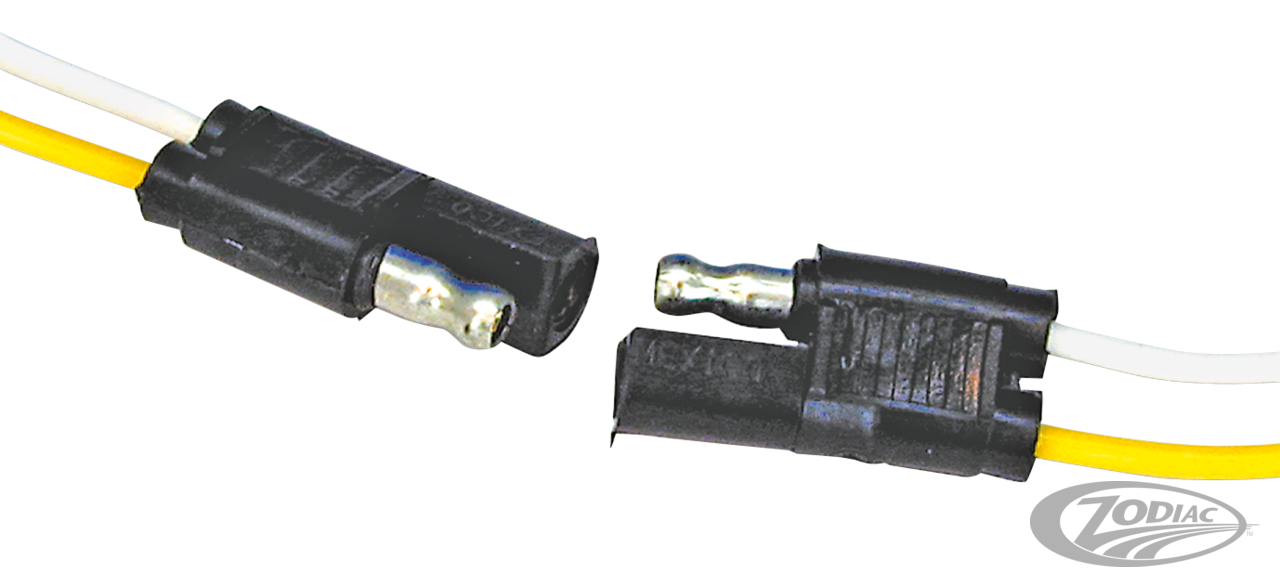 Connector, flat type 2 pole For Harley-Davidson