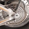 K-Tech rear Drum brake w/chrome fins For Harley-Davidson