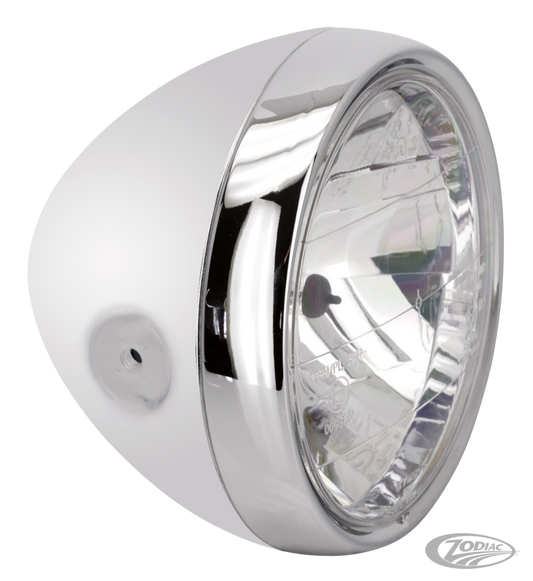 GZP Facet cut Custom headlight 7" side m For Harley-Davidson