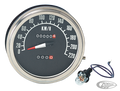 GZP Speedo KPH, late style Black Face, 2 For Harley-Davidson