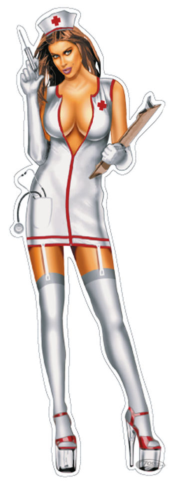 Mini Decal Naughty Nurse For Harley-Davidson