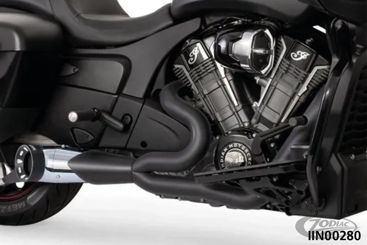 TURNOUT 2-1 W/STRGHT COMBO BK CHLNGR20 For Harley-Davidson