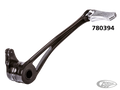DMND BRAKE ARM BLK+POLISH PEG FLH/T14-UP For Harley-Davidson