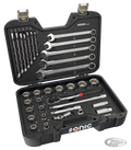 Sonic 34pc 1/2" dr socket/wrench set SAE For Harley-Davidson