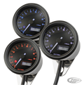 Velona 48mm 9000RPM 3 colour tacho blk For Harley-Davidson