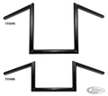 1" Handlebars Square 7" BLK For Harley-Davidson