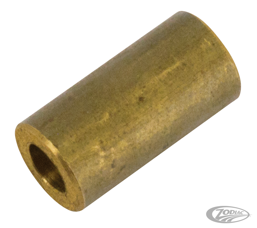 10pck Brass end 250" OD for .125" cable For Harley-Davidson