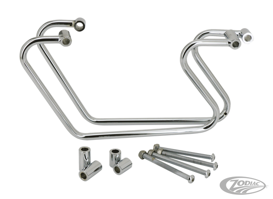 Chrome saddlebag supports FXDF08-17 For Harley-Davidson