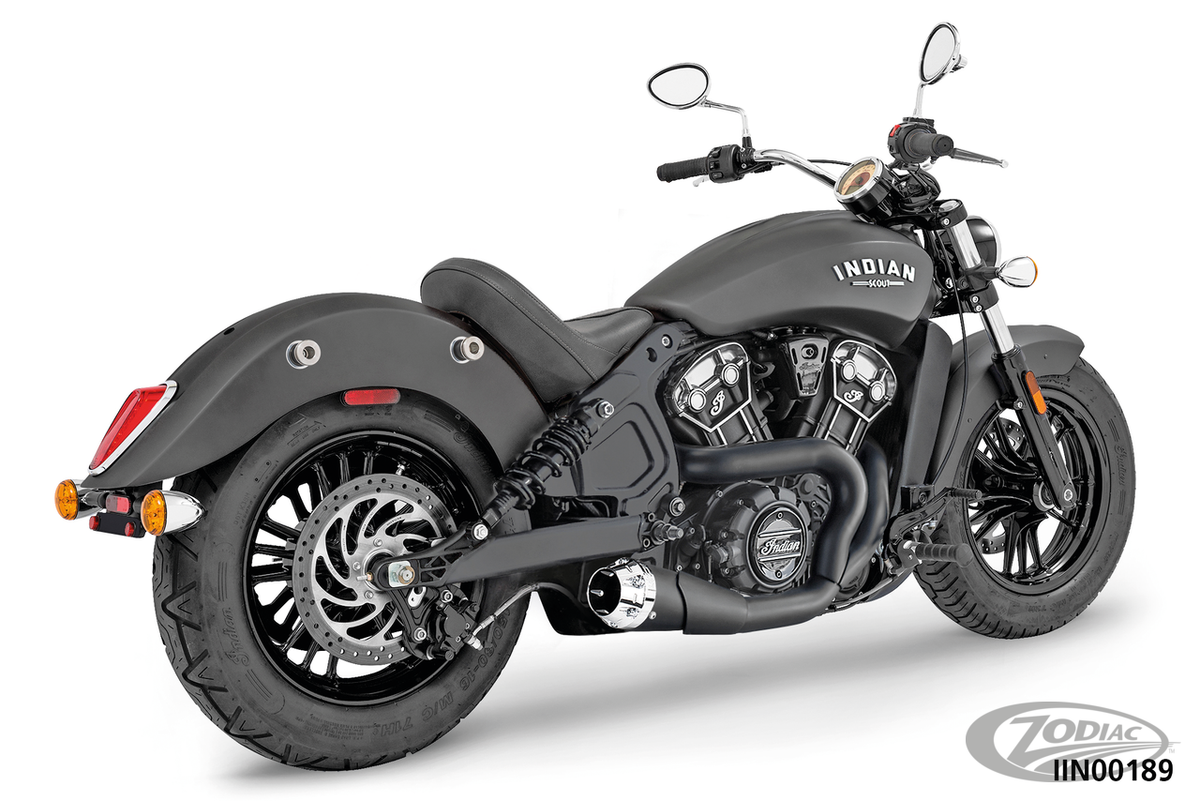 US OUTLAW LOW 2-1 BLK/CH SCOUT14-UP For Harley-Davidson