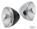 GZP Springer headlight 12V complete Chro For Harley-Davidson
