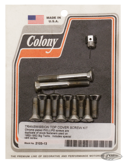 Trans top cover screw kit BT50-53 WhiPla For Harley-Davidson