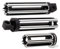 10-GAUGE FOOT PEGS BK For Harley-Davidson