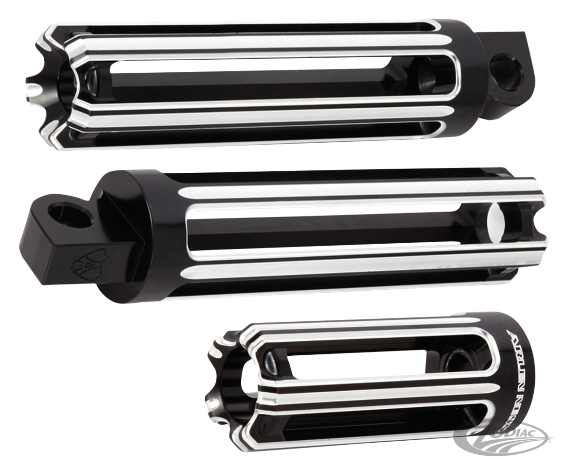 10-GAUGE FOOT PEGS BK For Harley-Davidson