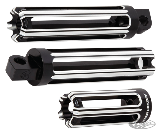 10-GAUGE FOOT PEGS BK For Harley-Davidson