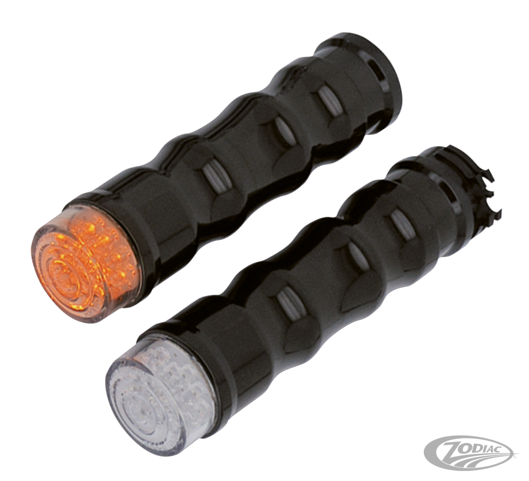 RBS standard gripset black w/LED turnsig For Harley-Davidson