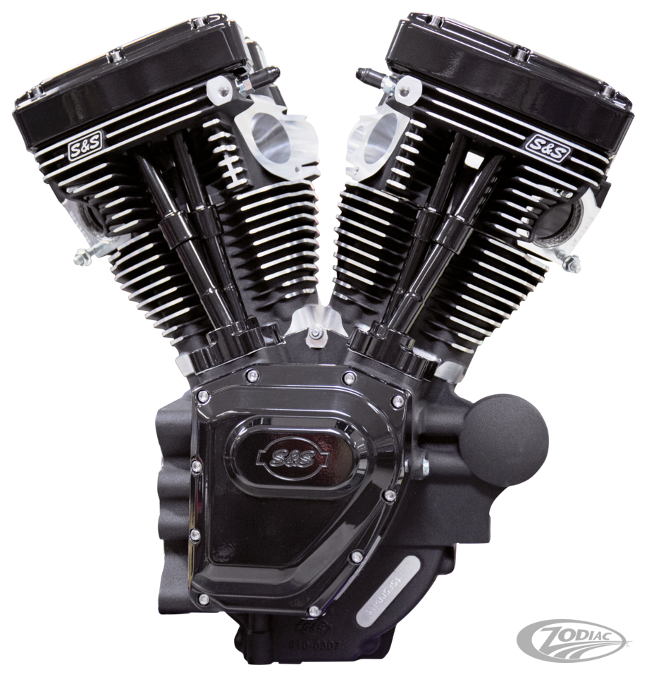 S&S T124 black/Chr no carb/ign FXD06-17 For Harley-Davidson