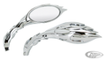GZP Chrome Magma Flames mirror set For Harley-Davidson