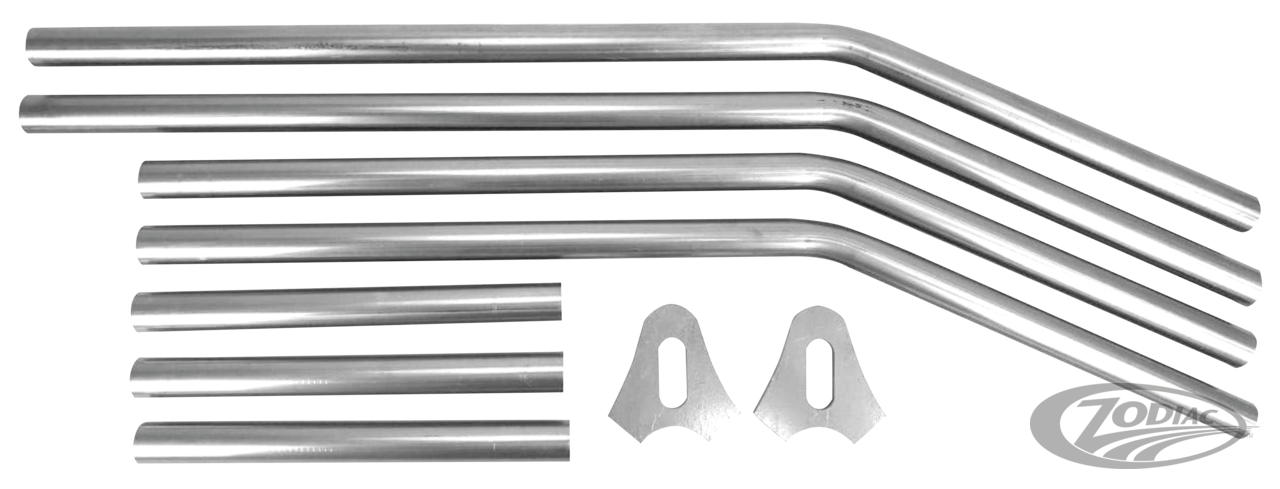 Hardtail Tubes Kit Raw Steel 30mm 3/4" a For Harley-Davidson