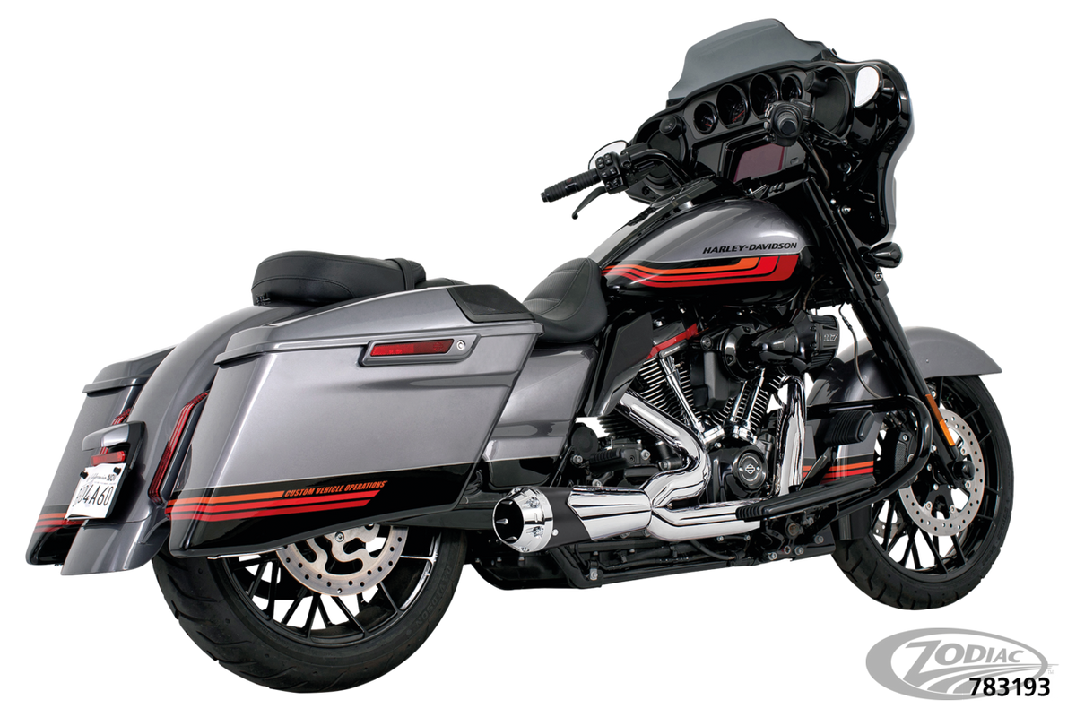 US OUTLAW LOW 2-1 COMBO CH FLH/T17-UP For Harley-Davidson