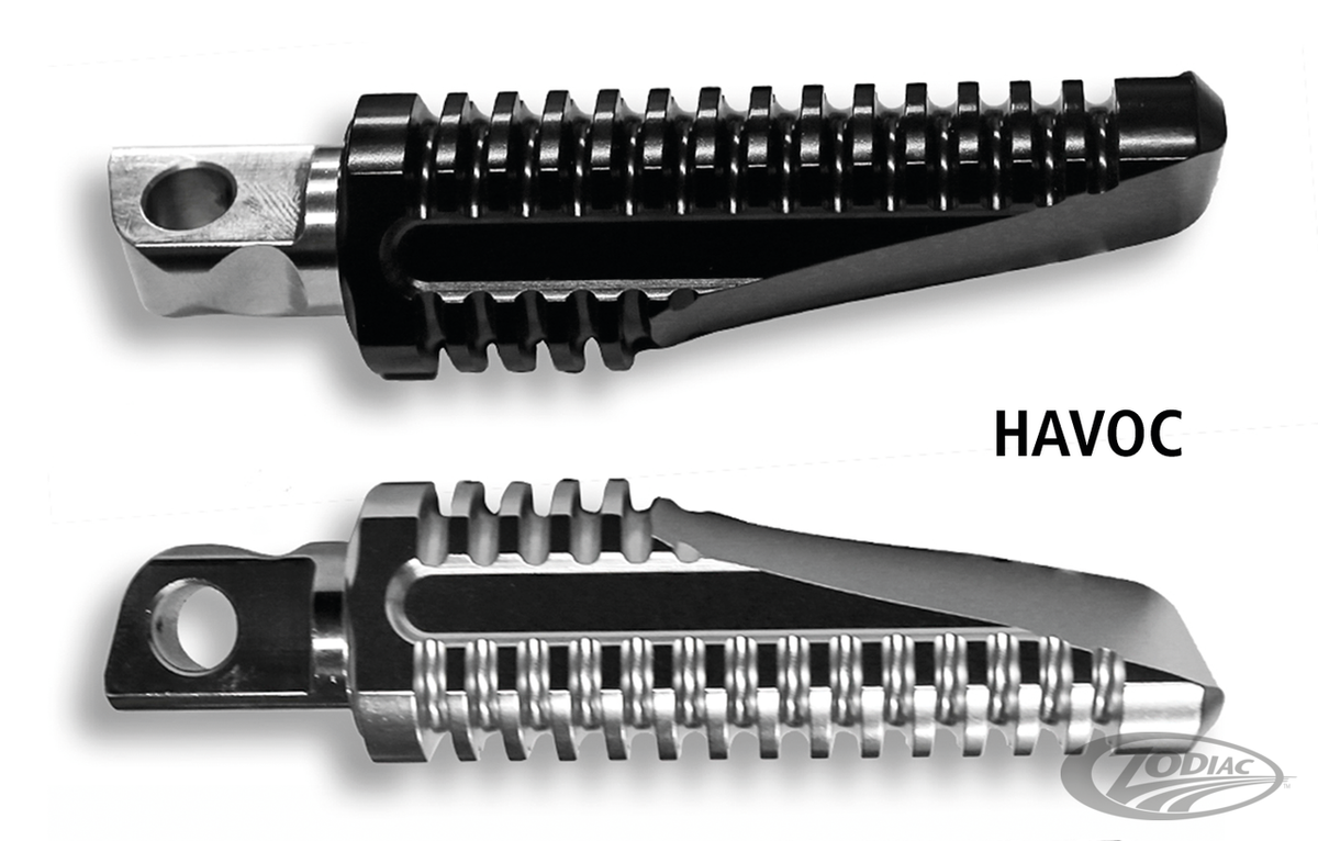 Burly Havoc pegs black anodised For Harley-Davidson
