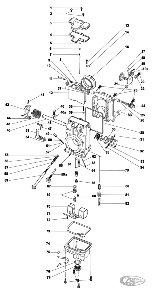 Rebuild kit for HSR42/45 carburetor For Harley-Davidson