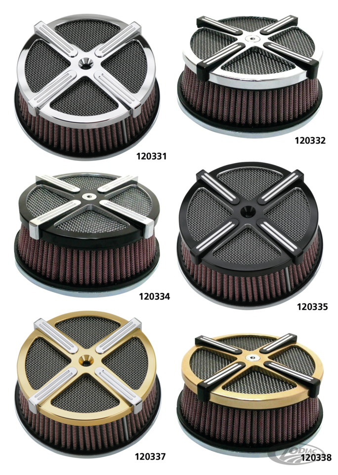GZP All Chrome 3D Active HP Aircleanerki For Harley-Davidson