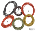 Black cotton wire w/white tracer, 25ft For Harley-Davidson