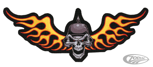 Biker Skull patch 12.75"x5" For Harley-Davidson