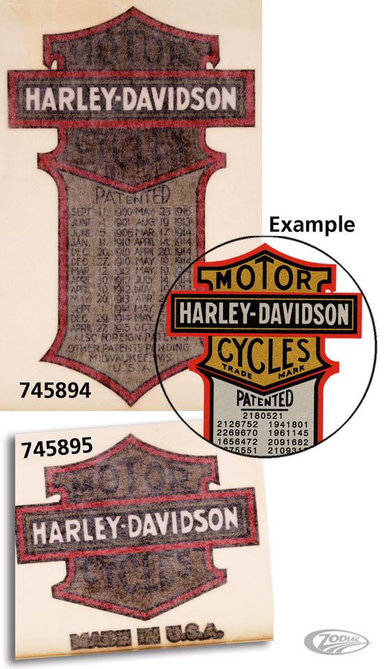 trademark transfer, all models For Harley-Davidson