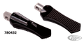 DIAMOND FOOTPEGS BLK For Harley-Davidson