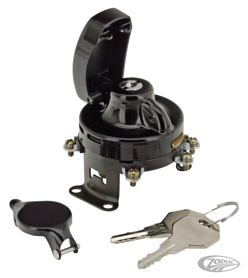 GZP Ignition switch 5-post Black For Harley-Davidson