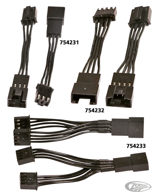 3-Pin Wiring Extensions For Harley-Davidson